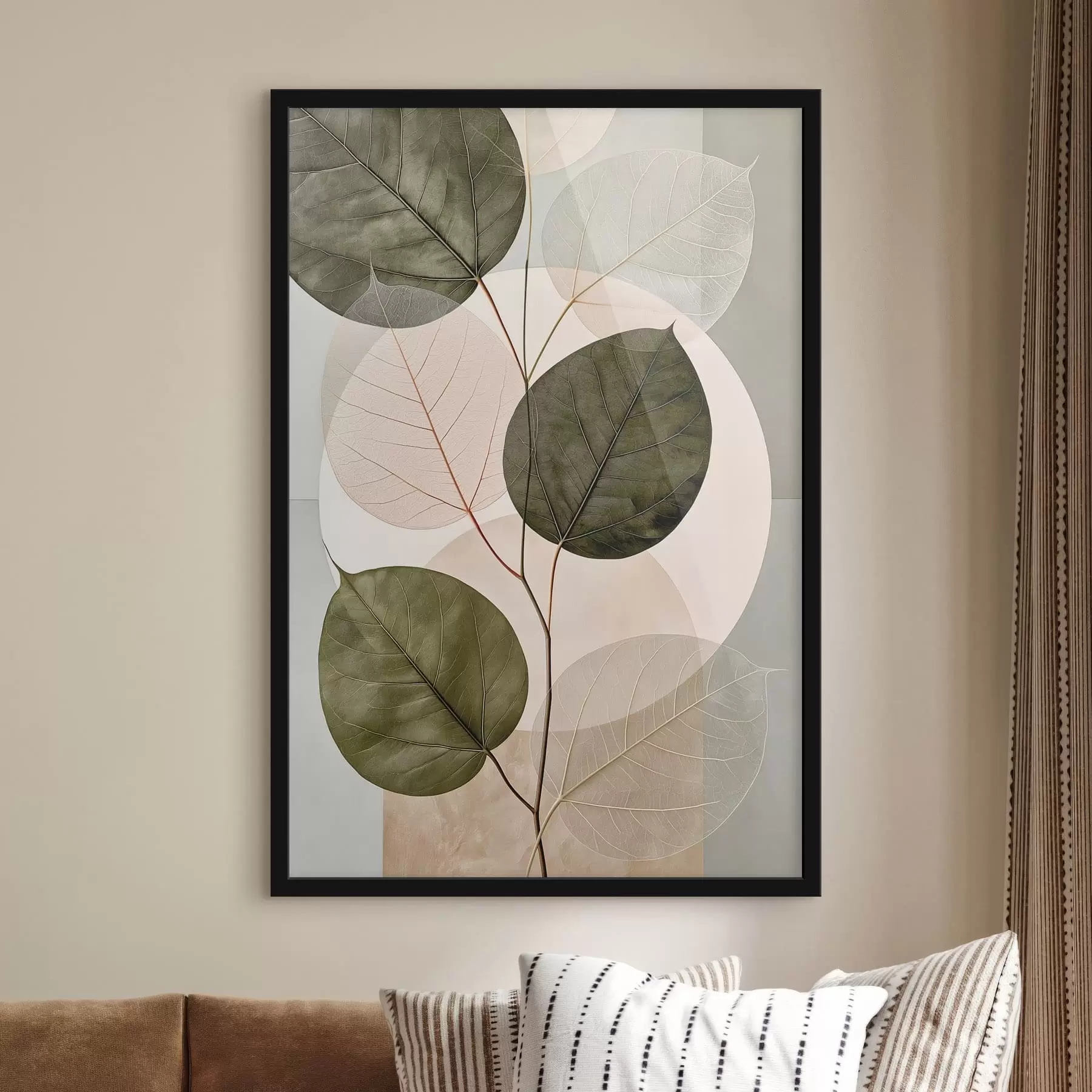 Papier peint Feuilles aux formes géométriques f50370