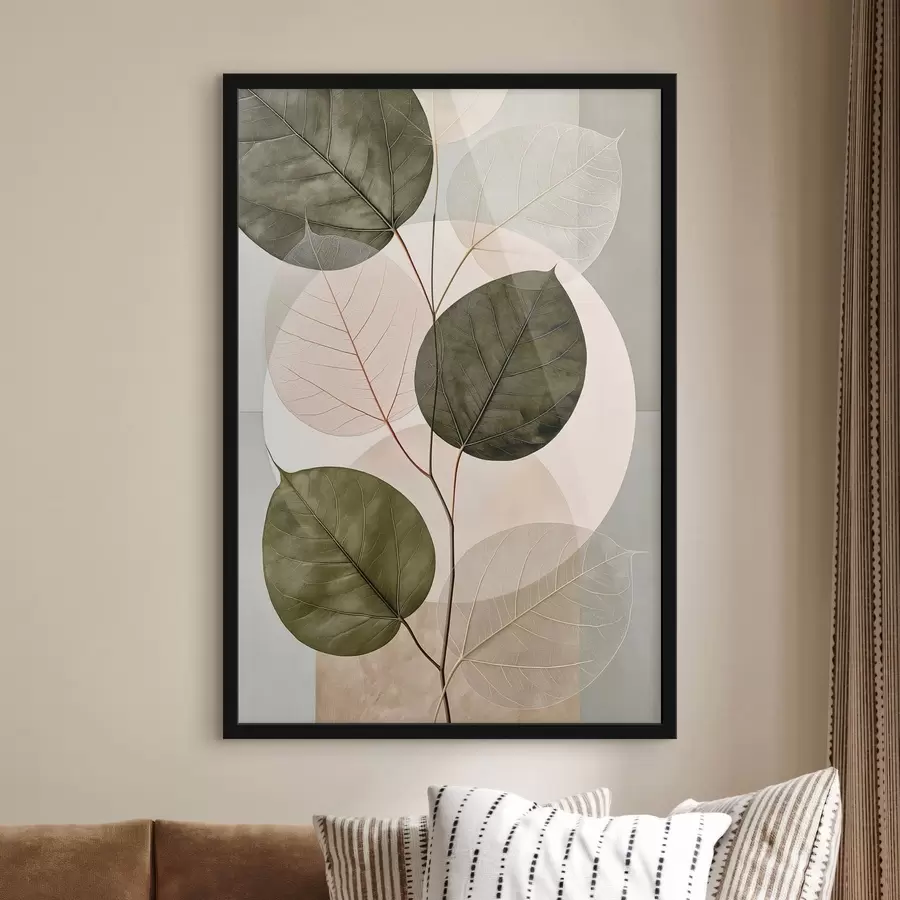 Papier peint Feuilles aux formes géométriques f50370