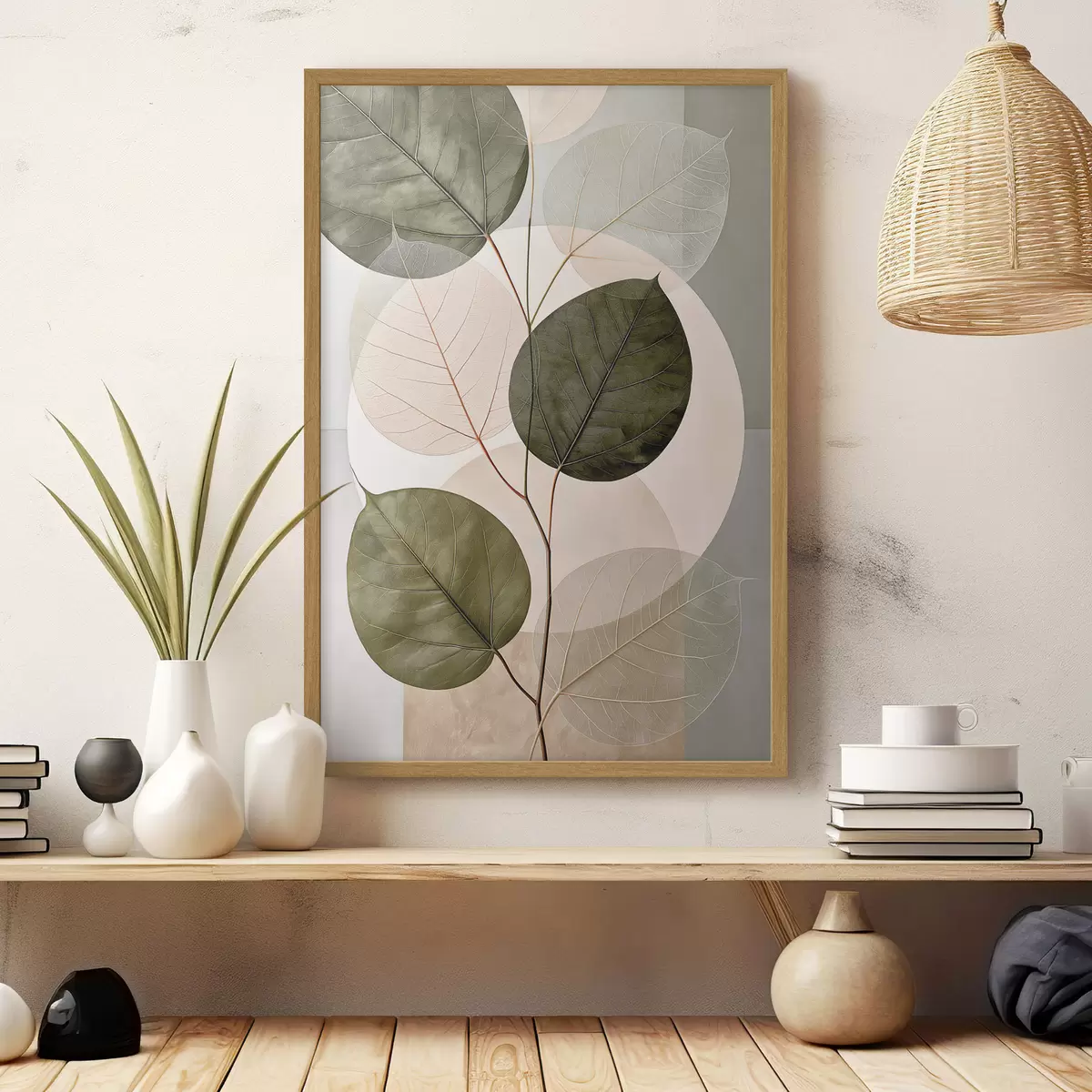 Poster Feuilles aux formes géométriques f50370