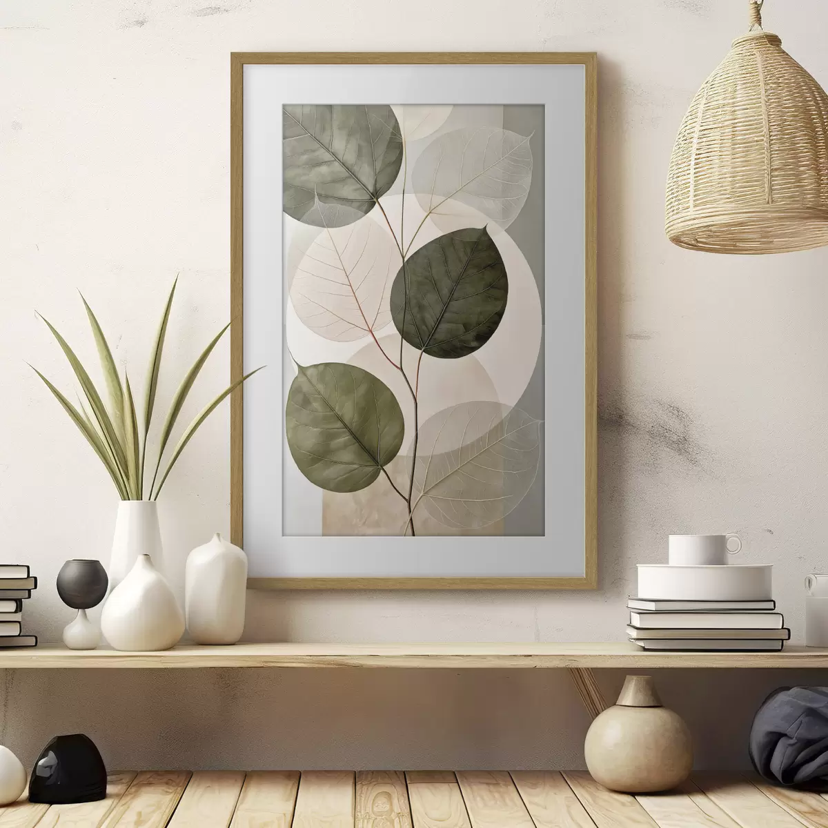 Poster Feuilles aux formes géométriques f50370