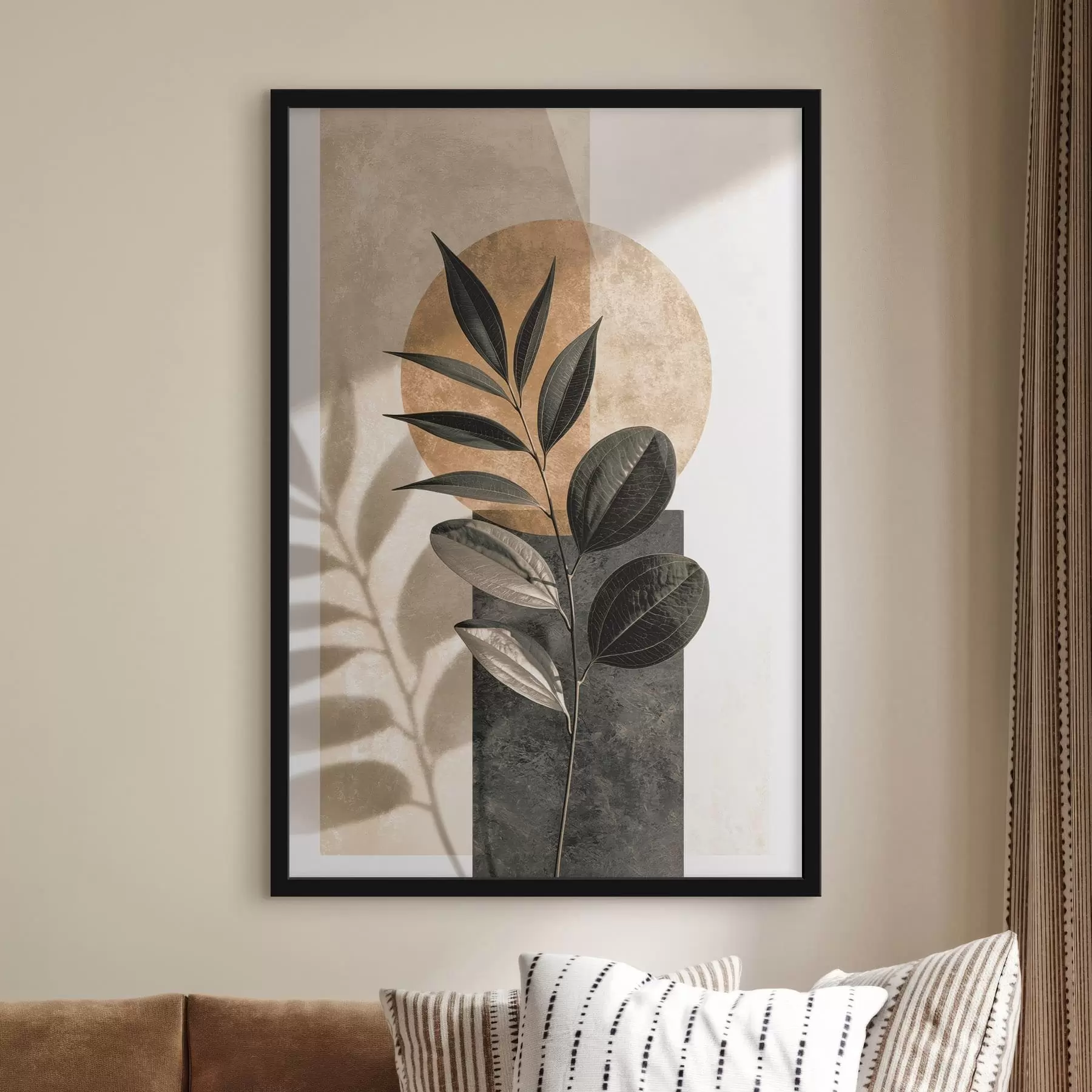 Papier peint Branche aux formes géométriques f50461