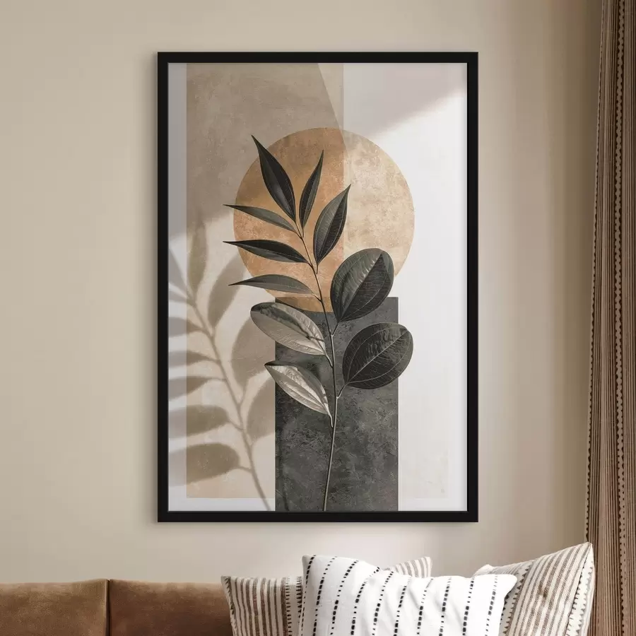 Papier peint Branche aux formes géométriques f50461