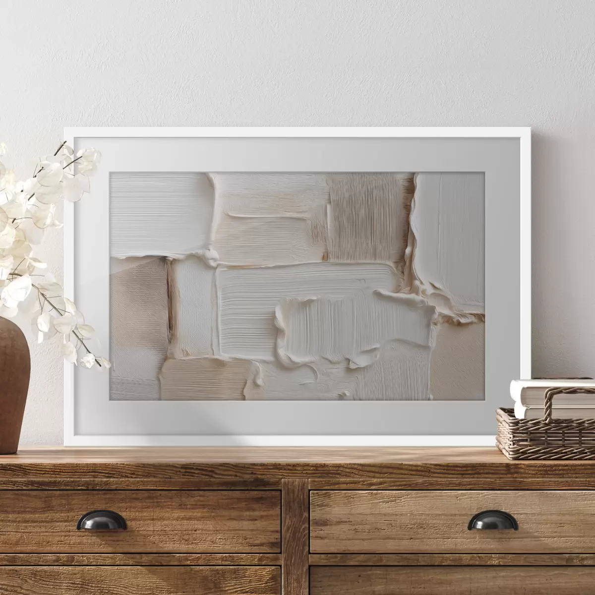 Poster Surface abstraite avec de larges coups de pinceau clairs f50440