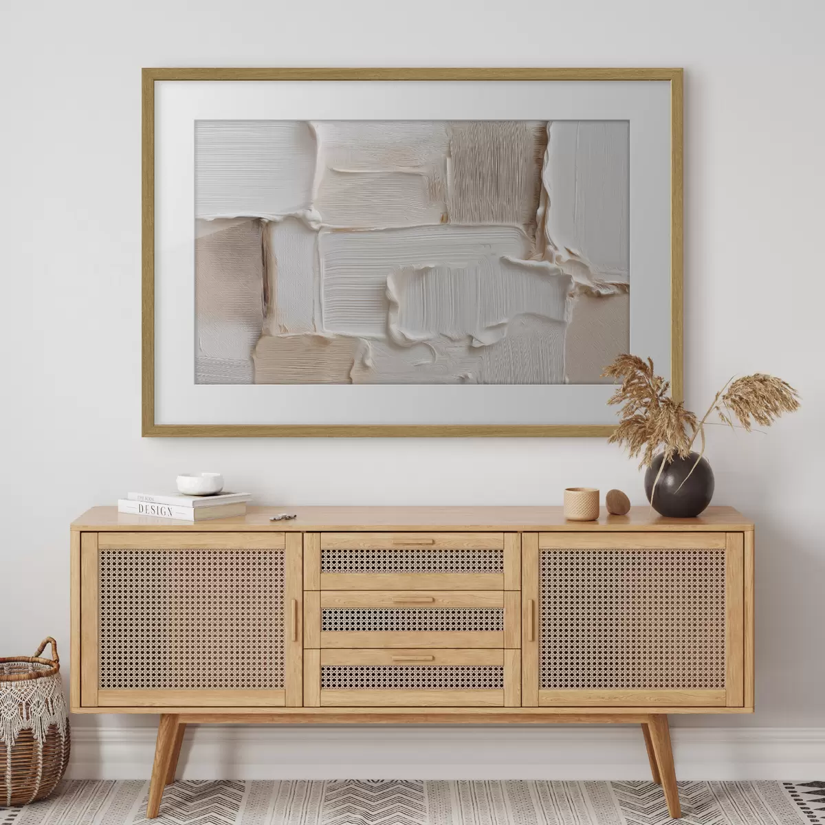 Poster Surface abstraite avec de larges coups de pinceau clairs f50440