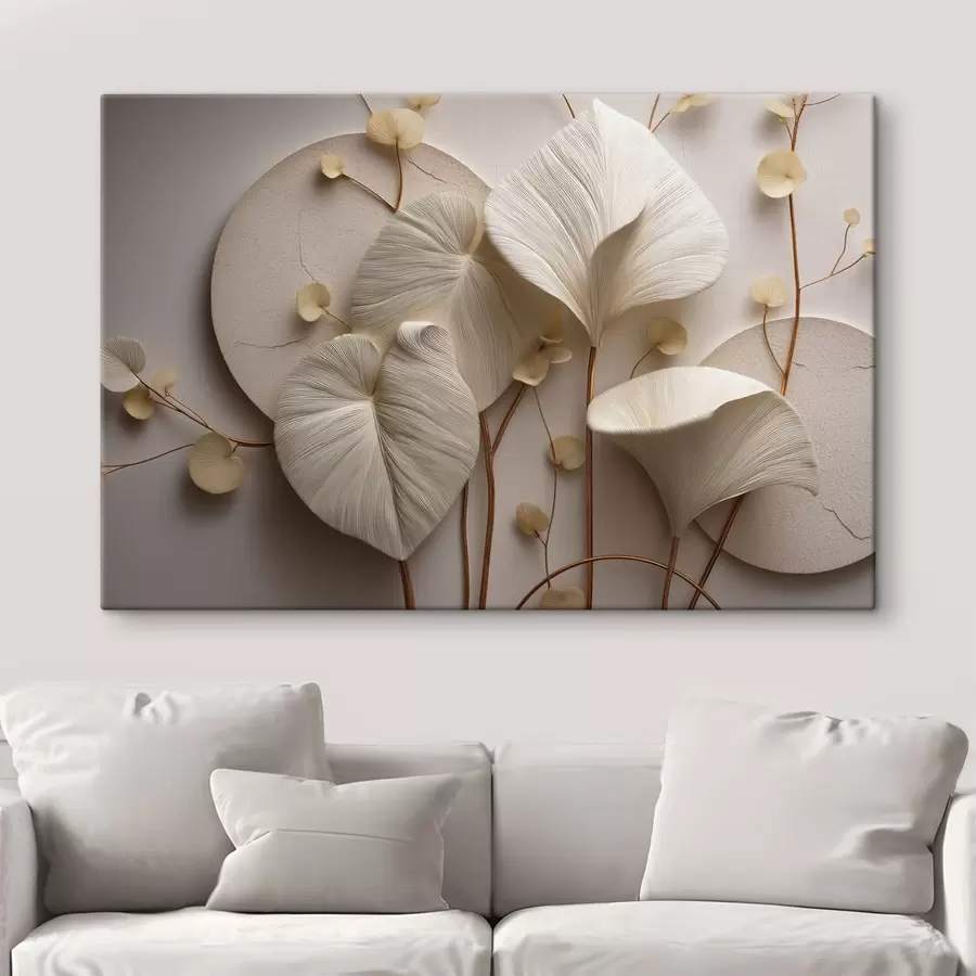 Tableau Des feuilles légères aux branches délicates, créant un effet de relief s50438