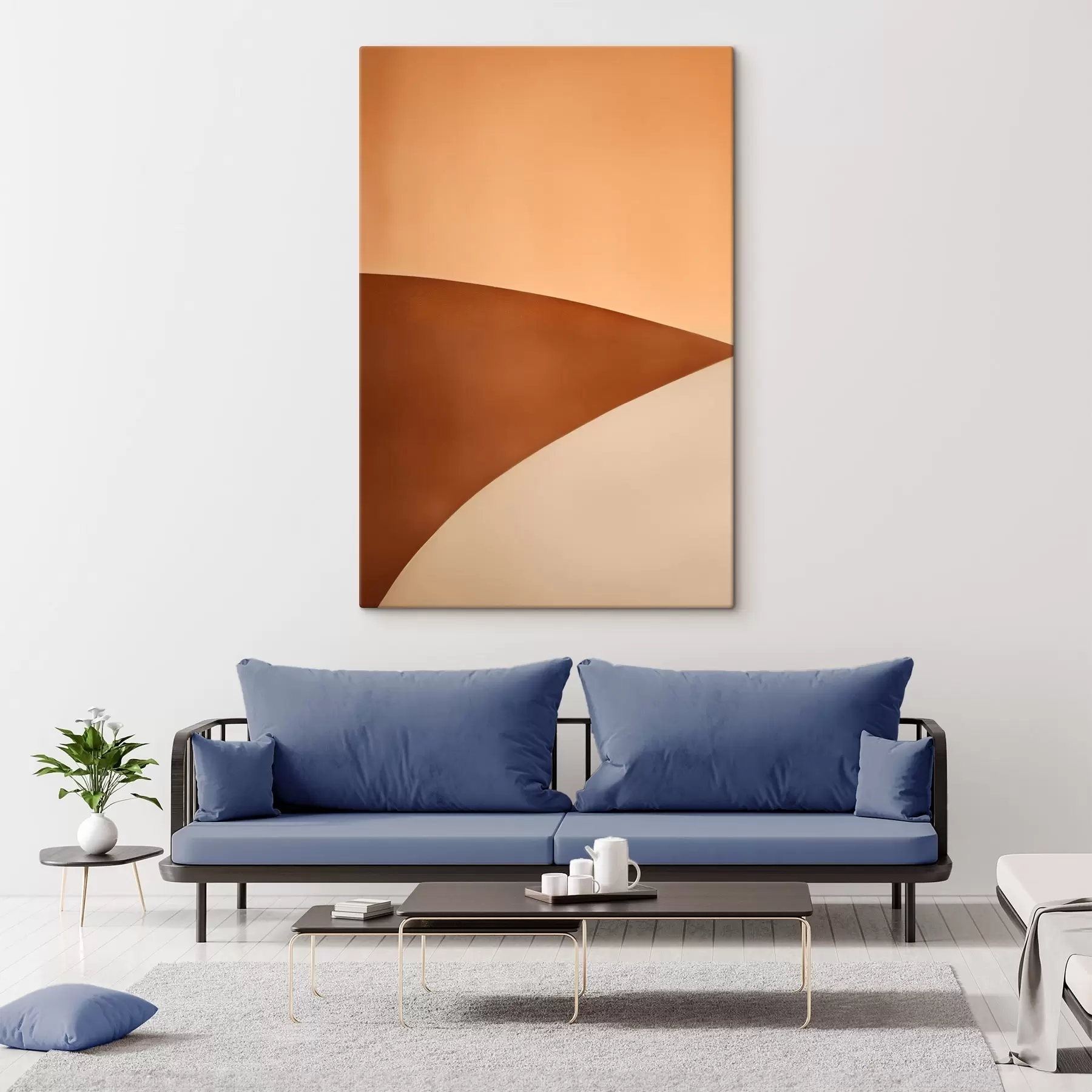 Tableau Vagues veloutées et chaleureuses s50395