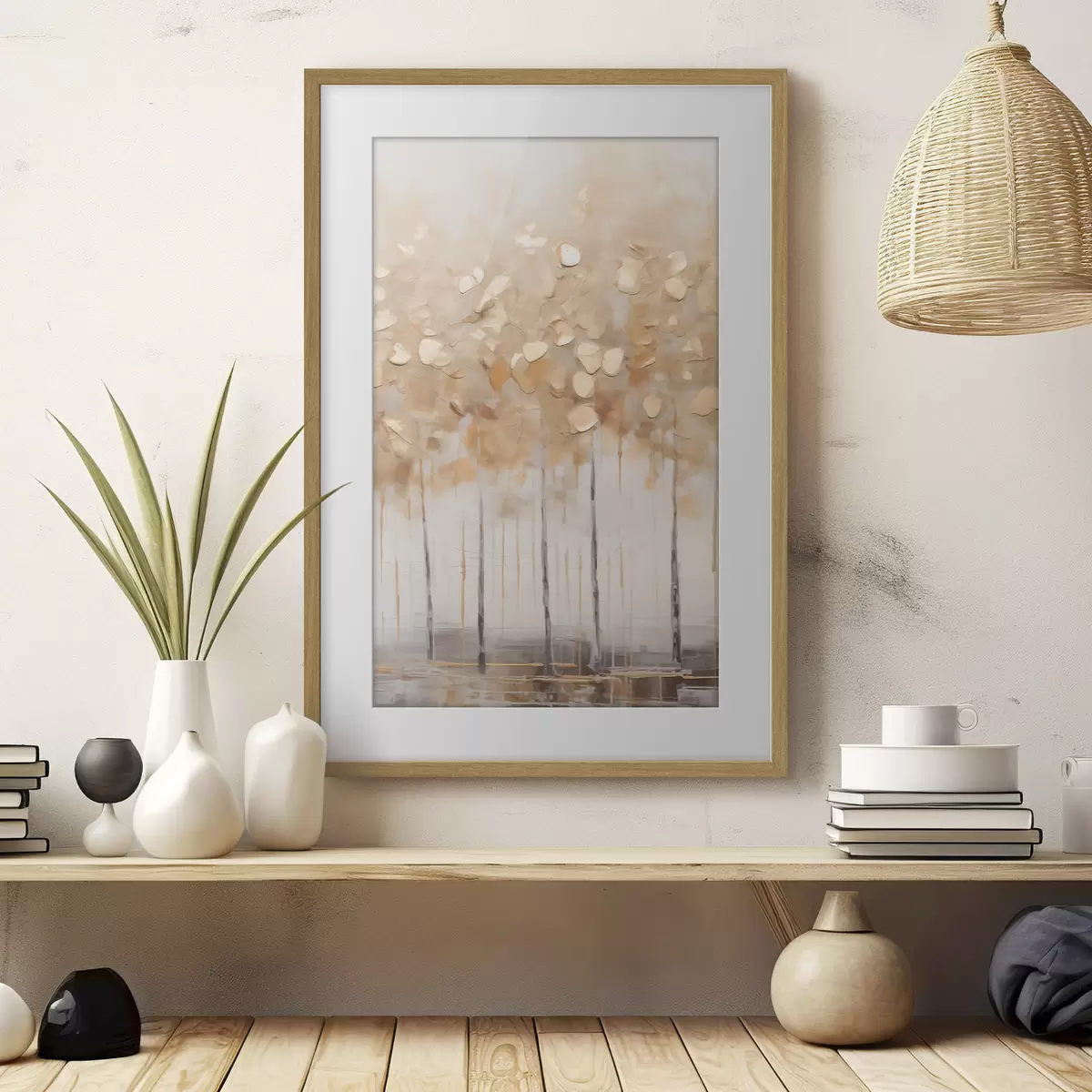 Poster Bosquet de bouleaux clairs f50388