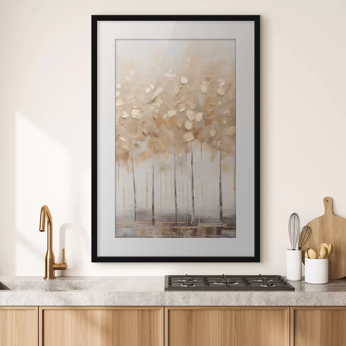 Poster Bosquet de bouleaux clairs f50388