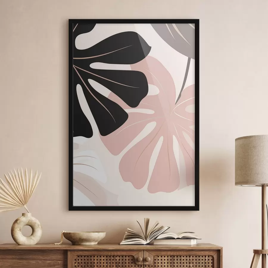 Papier peint Illustration représentant une feuille de monstera f50392