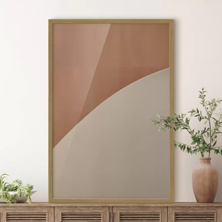 Papier peint Arc géométrique en terre cuite f50393