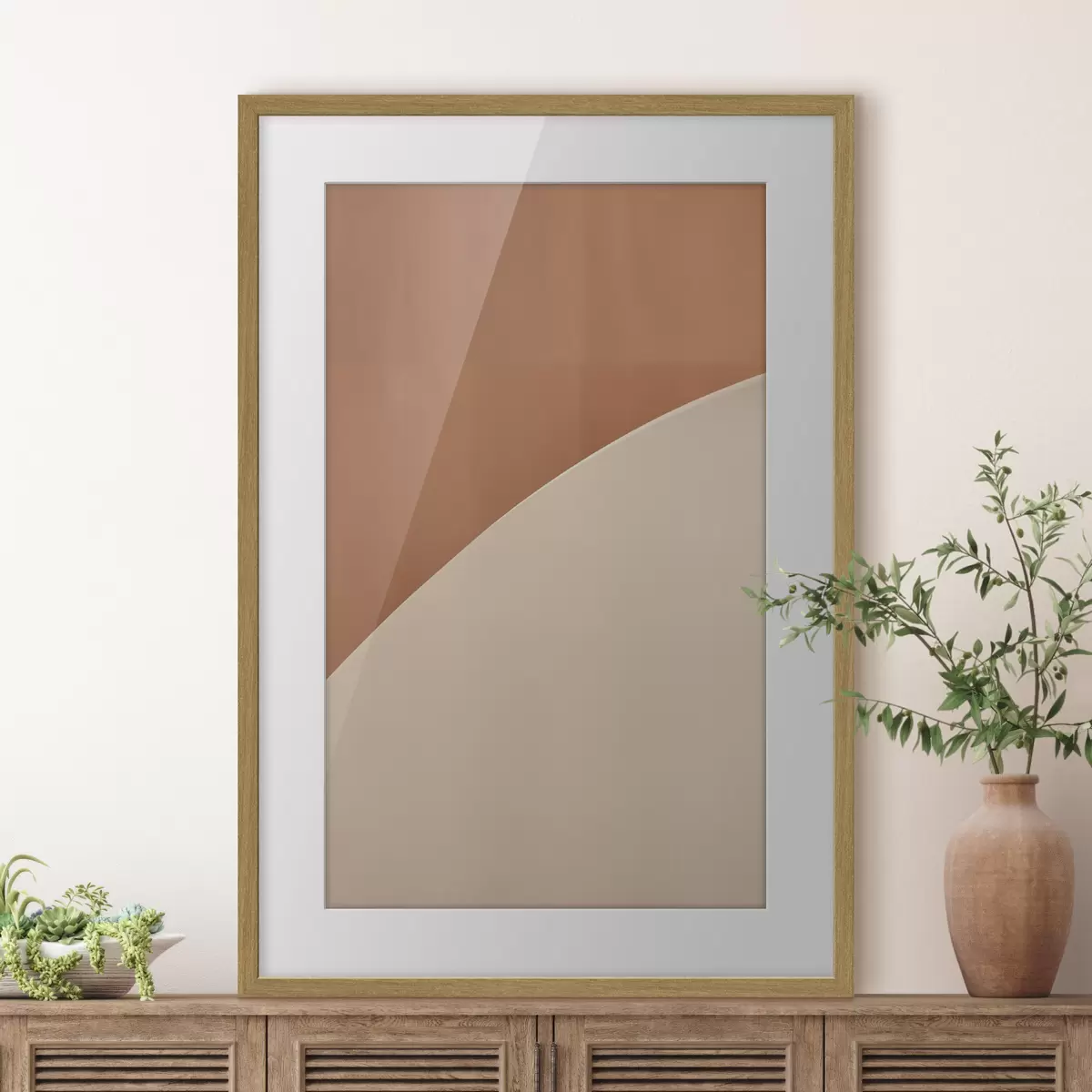 Poster Arc géométrique en terre cuite f50393
