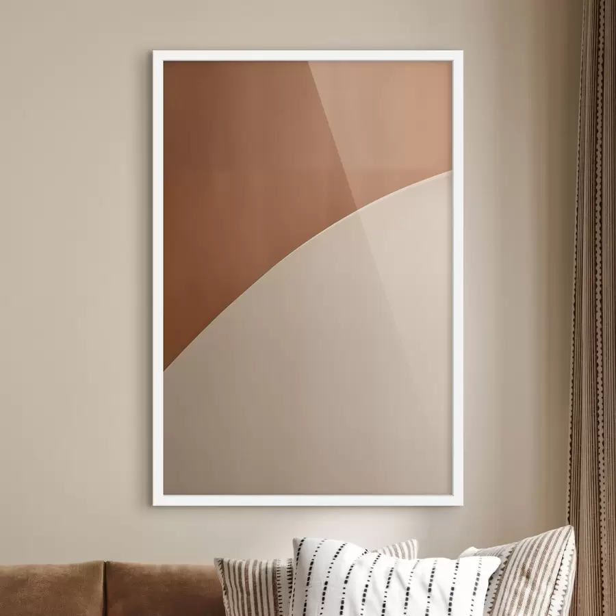 Papier peint Arc géométrique en terre cuite f50393