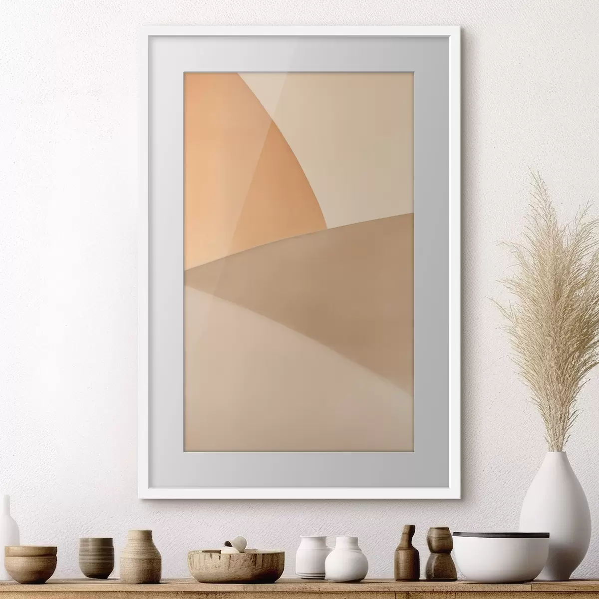 Poster Géométrie beige clair f50396