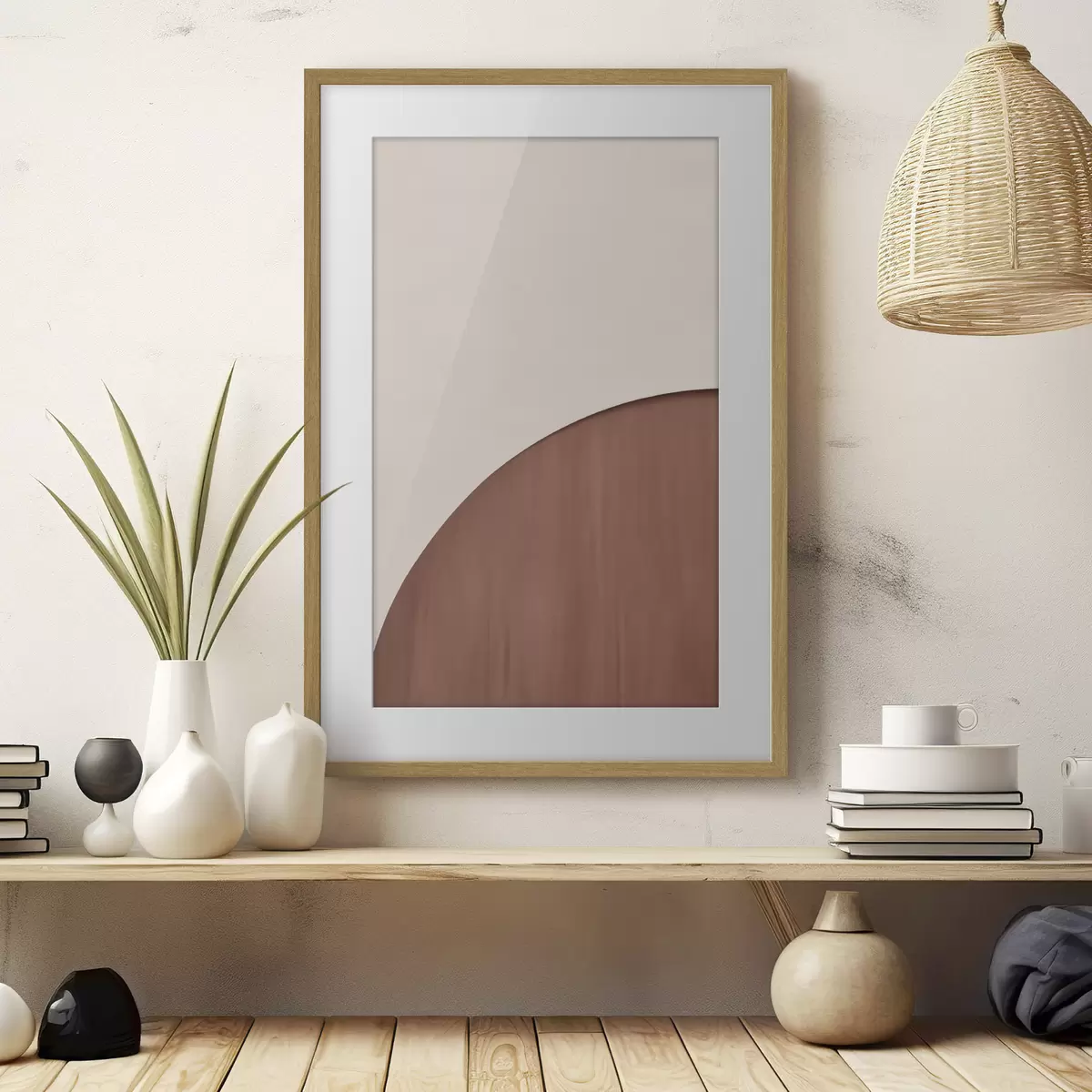Poster Demi-cercle en terre cuite f50397