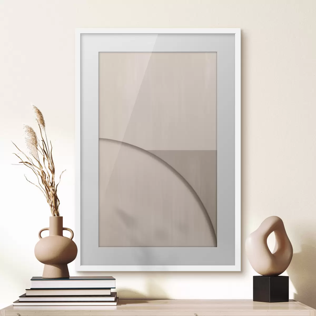 Poster Composition minimaliste dans les tons beiges f50398