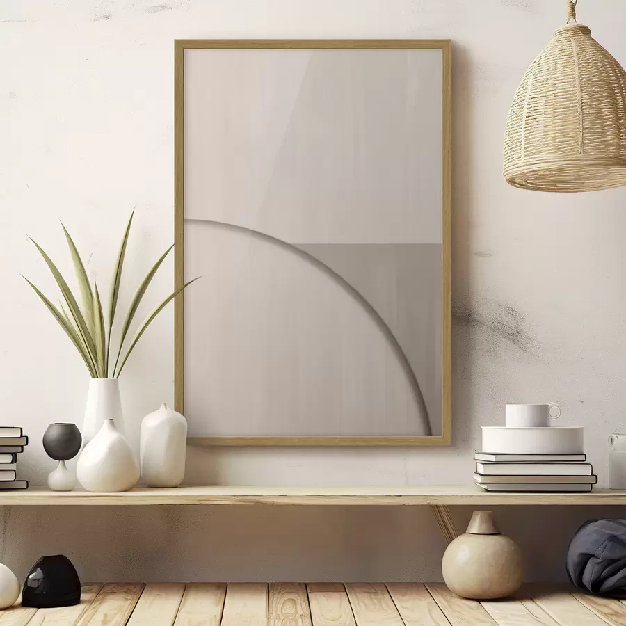Papier peint Composition minimaliste dans les tons beiges f50398