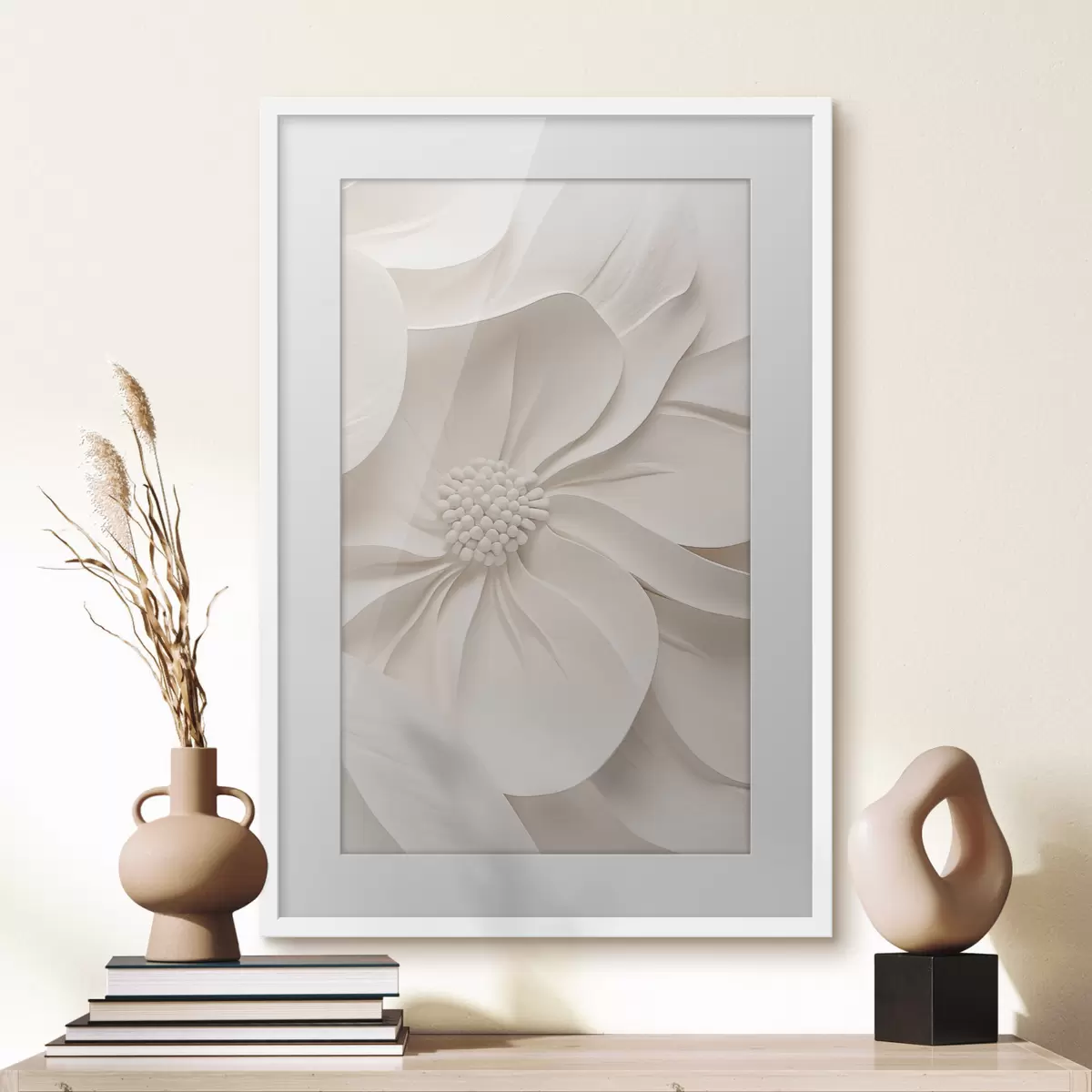 Poster Fleur ouverte en relief f50400