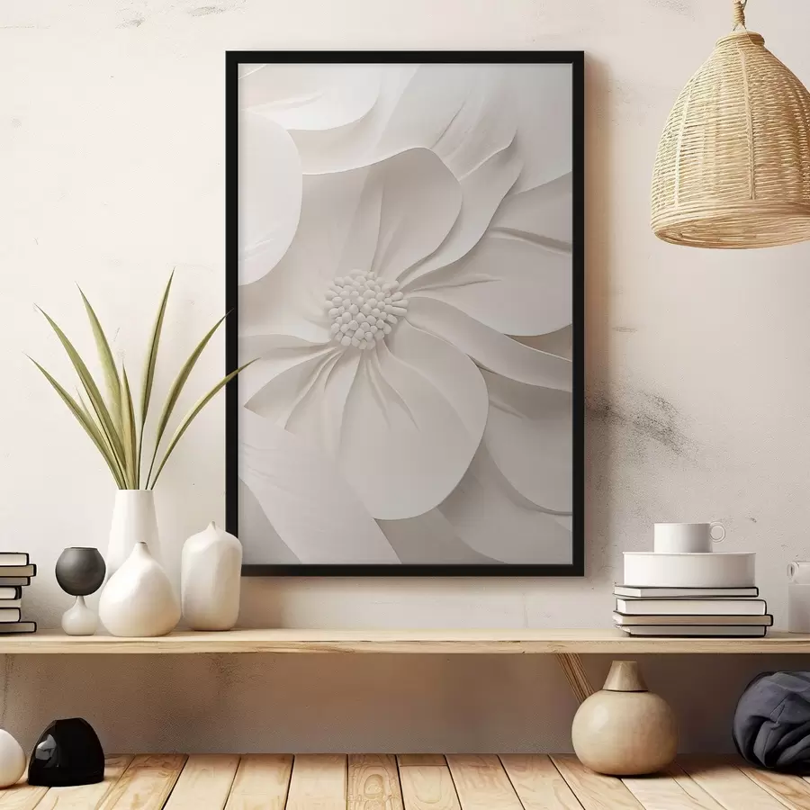 Papier peint Fleur ouverte en relief f50400