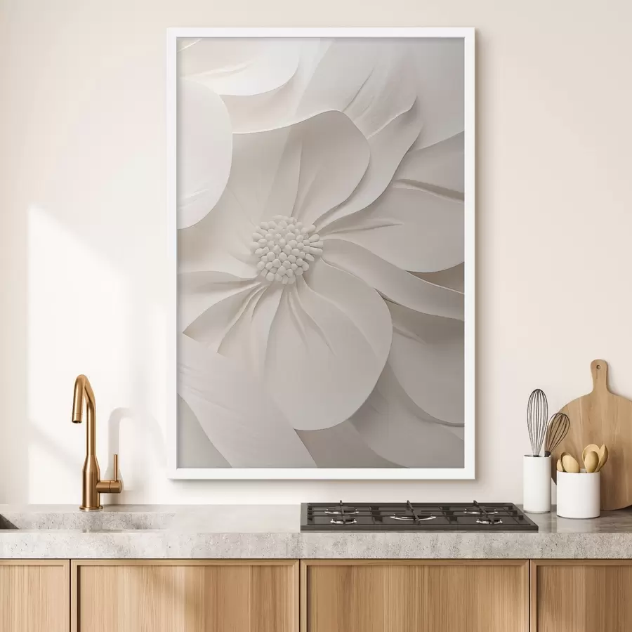 Papier peint Fleur ouverte en relief f50400