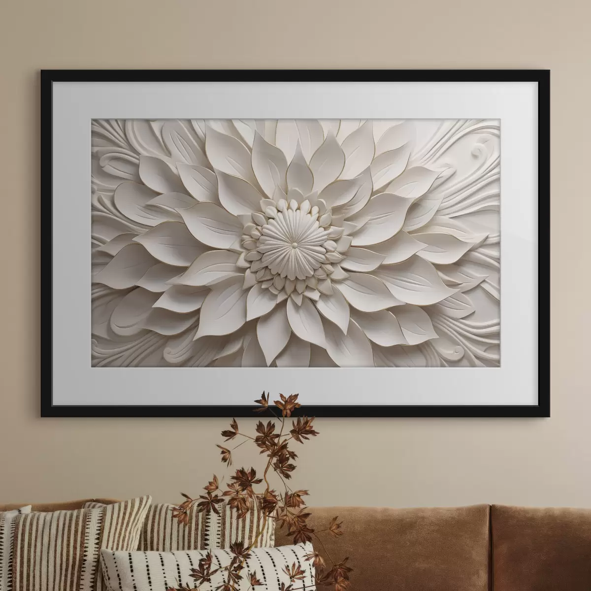 Poster Relief « Pearl Dahlia » f50402