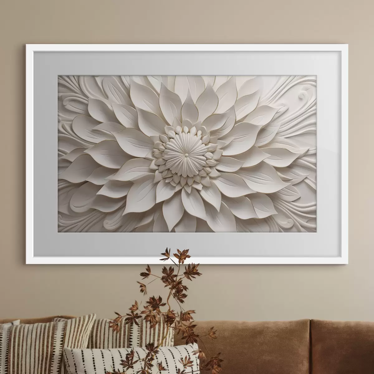 Poster Relief « Pearl Dahlia » f50402