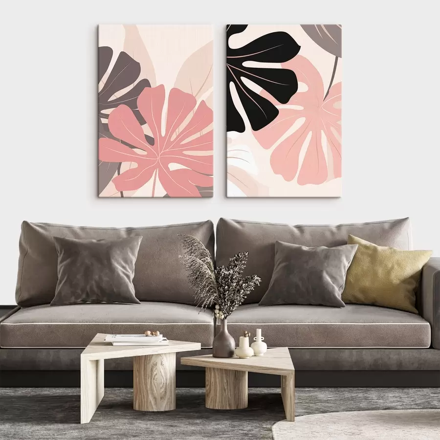 Tableau Mélange tropical avec du Monstera m30903