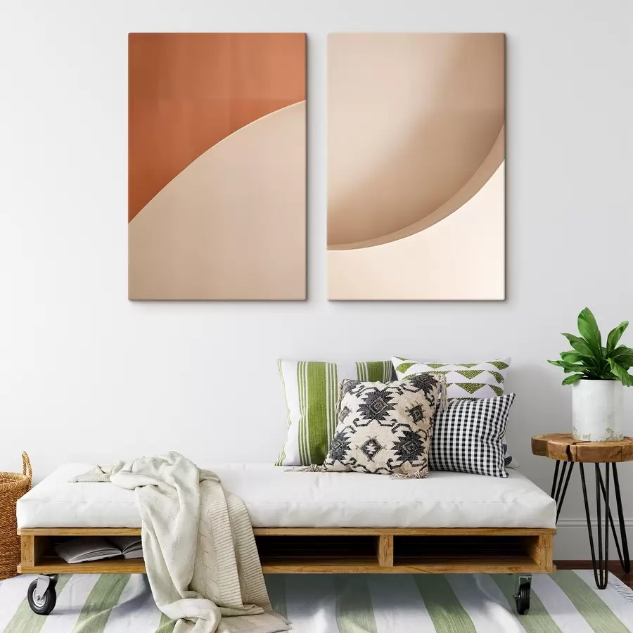 Tableau Arches minimalistes en terre cuite m30904