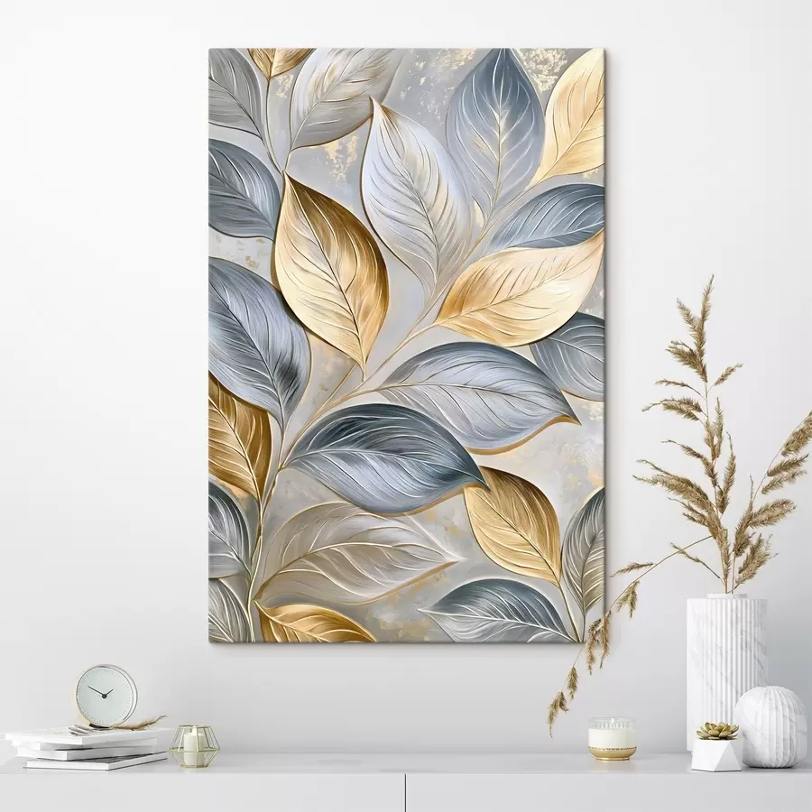 Tableau Feuilles pittoresques dans un style de peinture à l'huile s50483