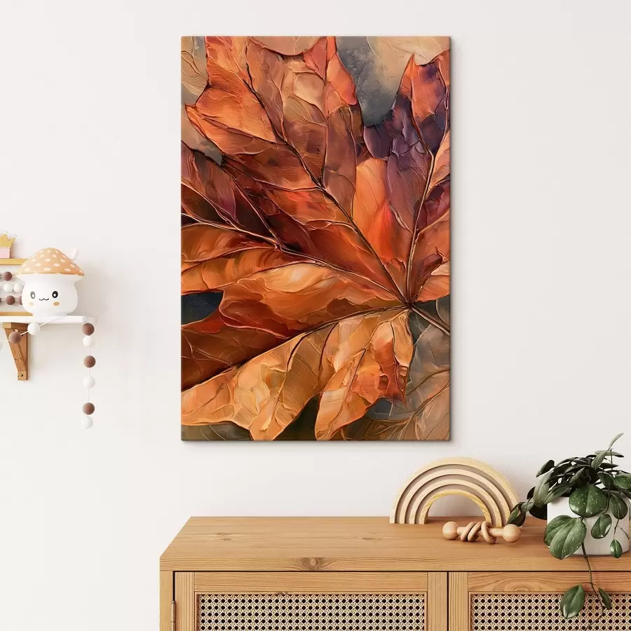 Tableau Une grande feuille d'érable d'automne s50488