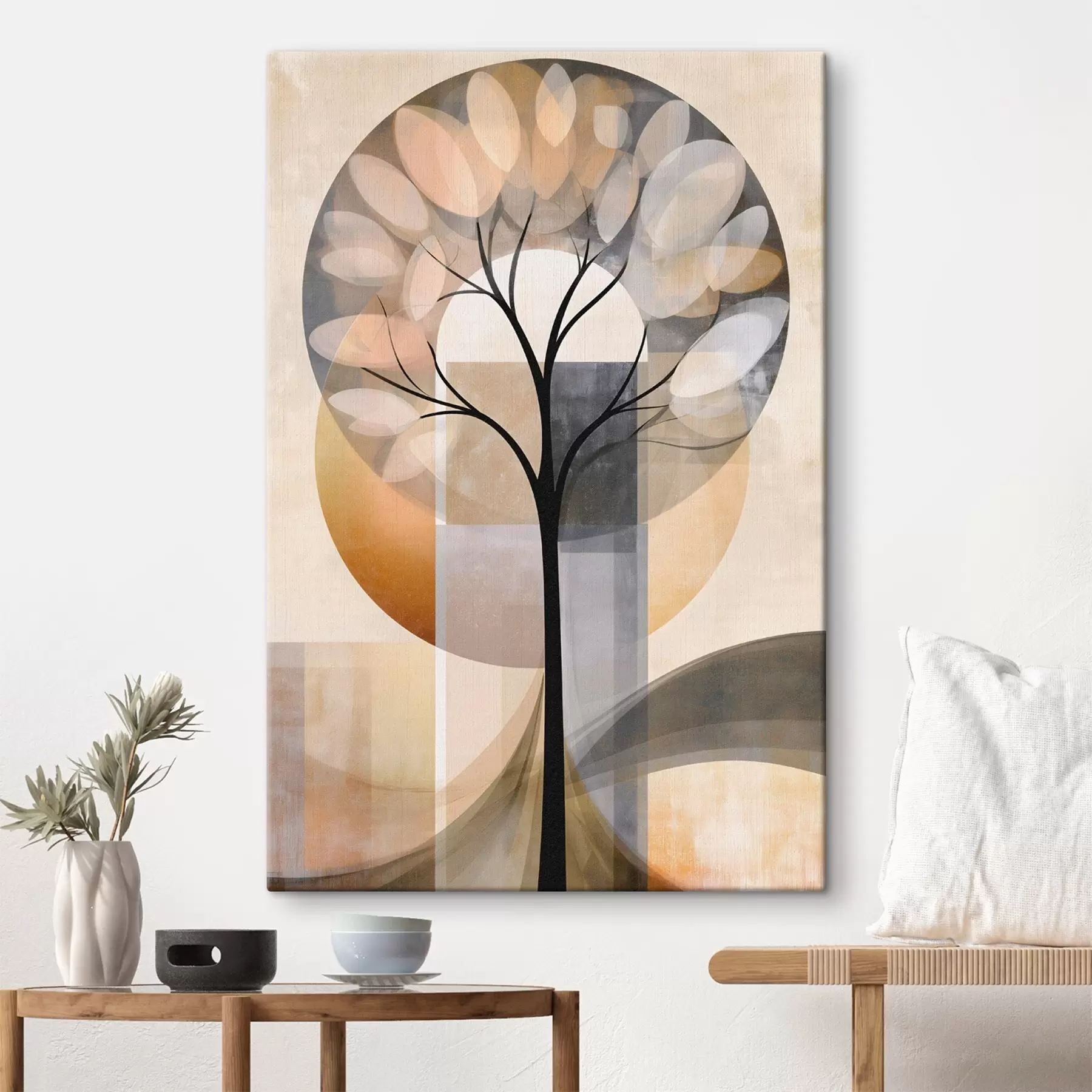 Tableau Un arbre abstrait de style scandinave s50489