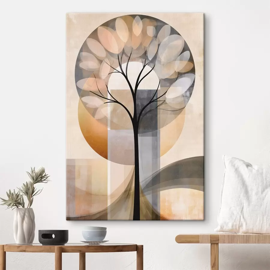 Tableau Un arbre abstrait de style scandinave s50489