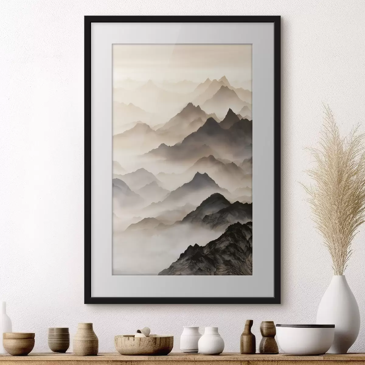 Poster Montagnes et mouvement f50468