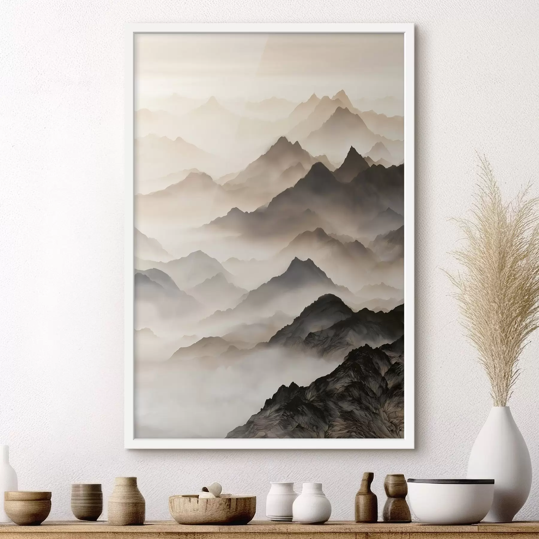 Papier peint Les Montagnes Brumeuses f50468