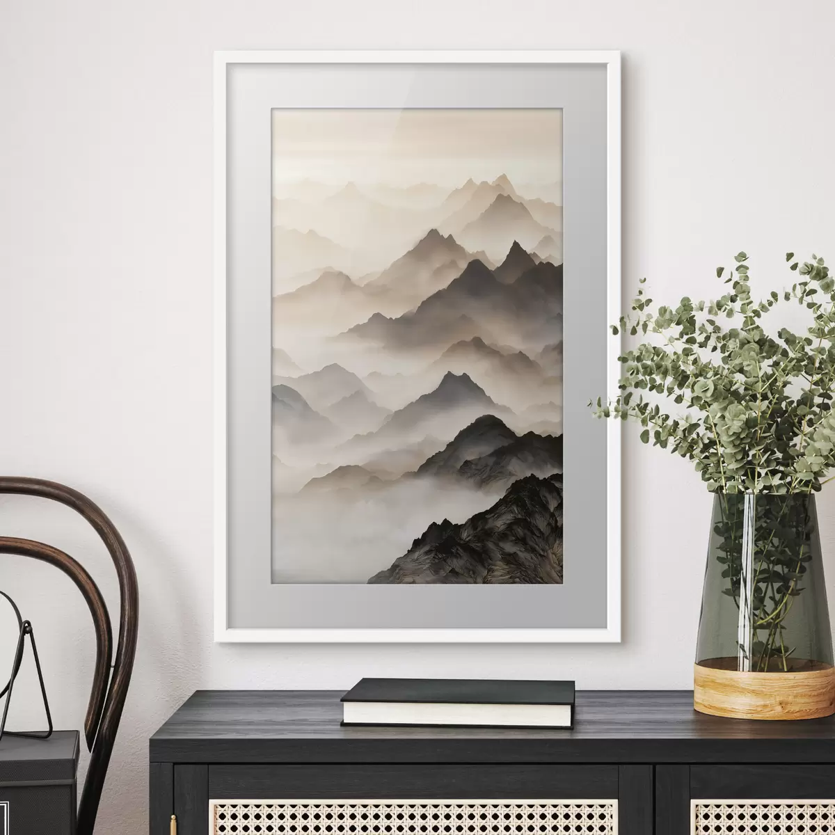 Poster Montagnes et mouvement f50468