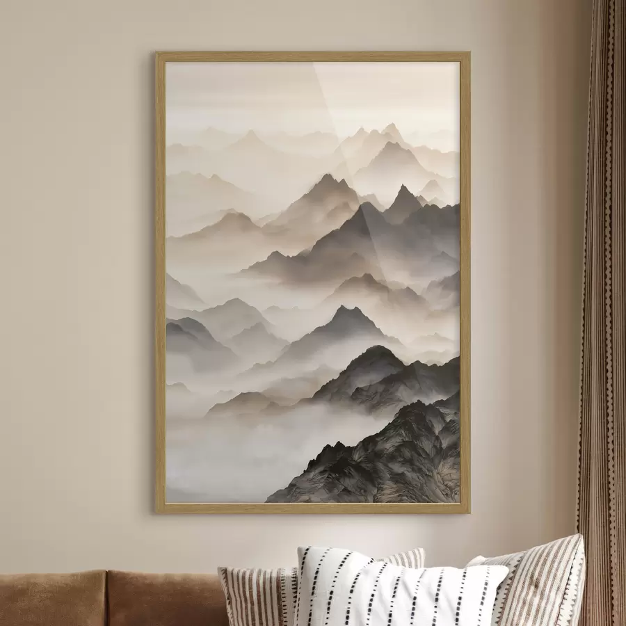 Papier peint Les Montagnes Brumeuses f50468