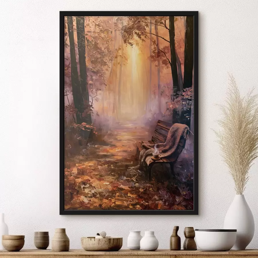 Papier peint Un matin d'automne dans les bois f50487