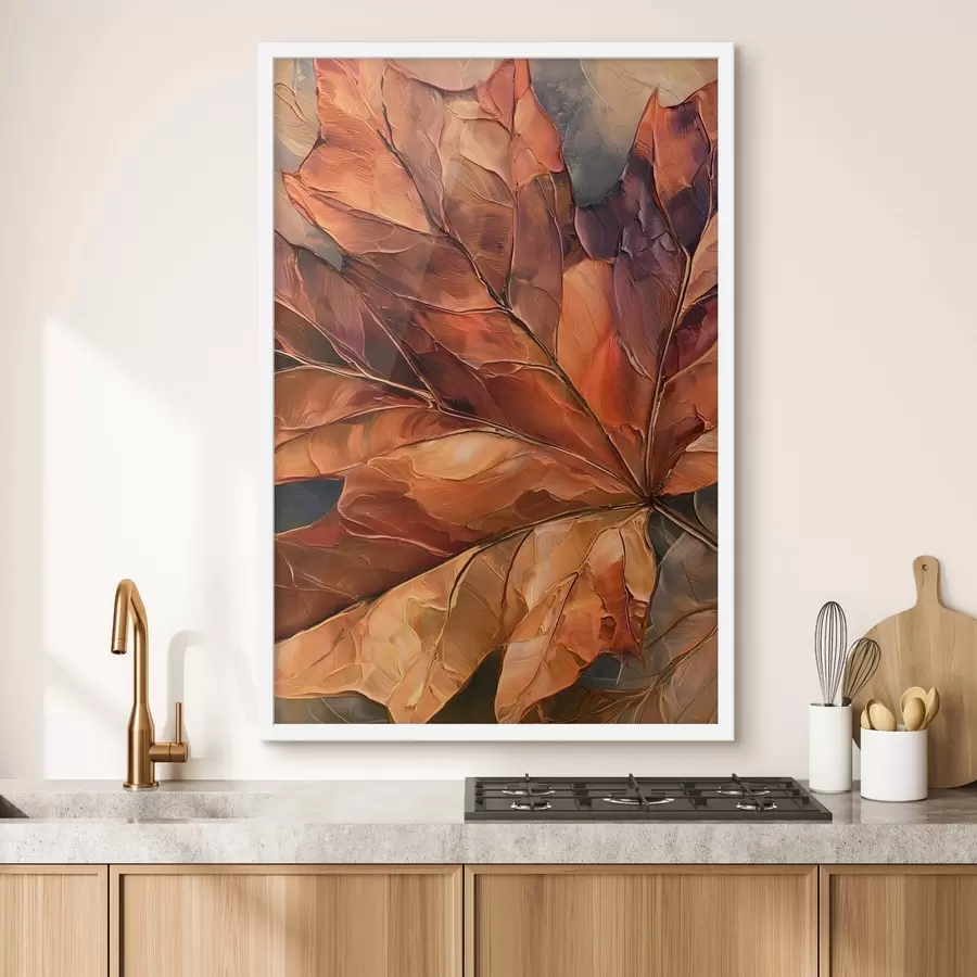 Papier peint Une grande feuille d'érable d'automne f50488