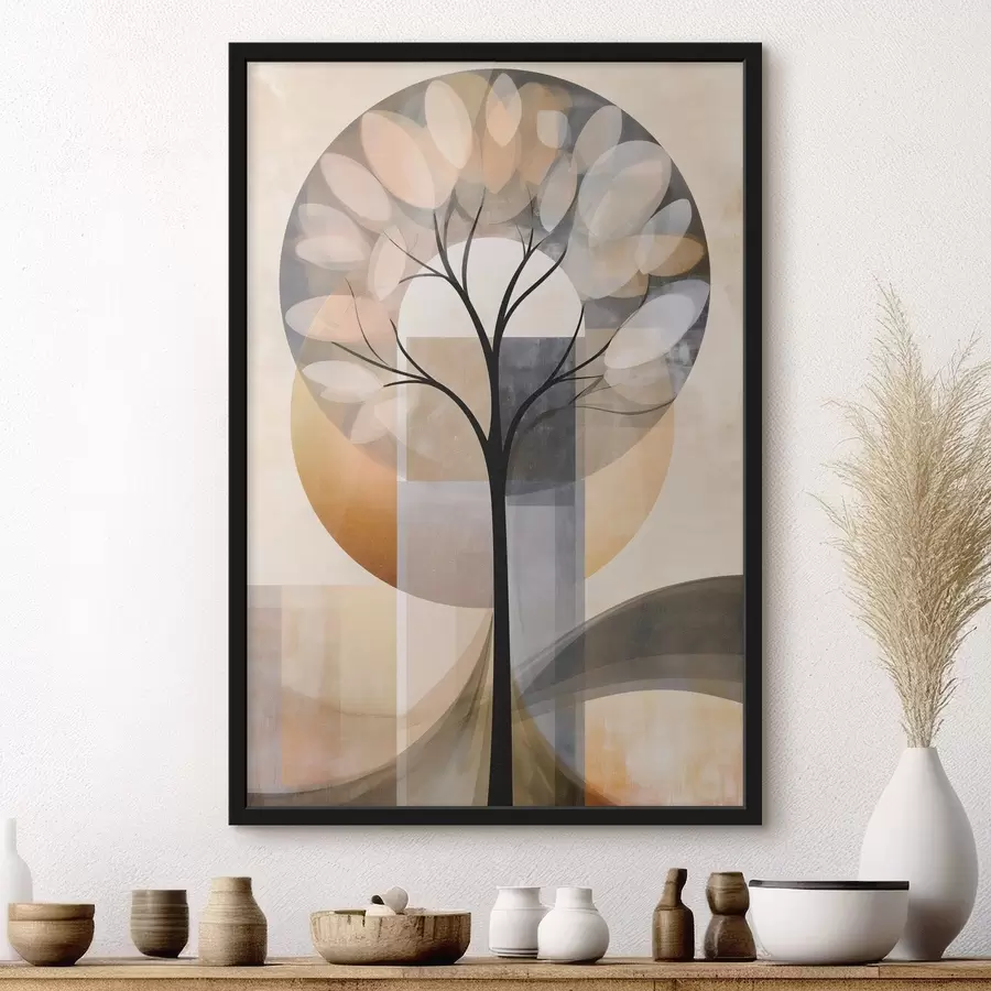 Papier peint Un arbre abstrait de style scandinave f50489