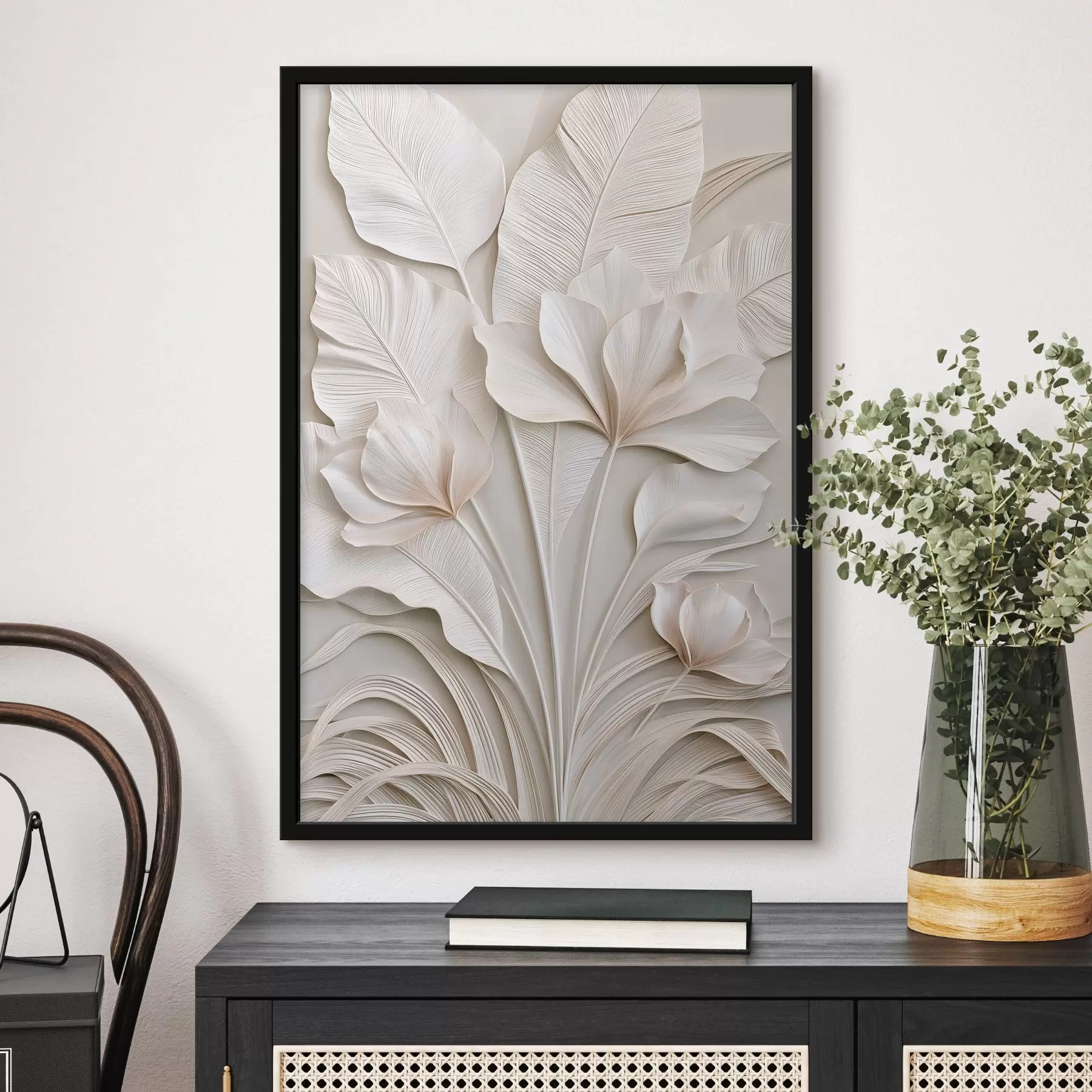 Papier peint Fleurs tropicales en bas-relief f50515