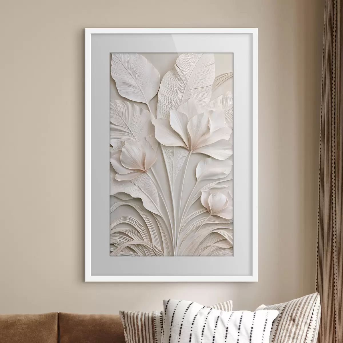 Poster Fleurs tropicales en bas-relief f50515