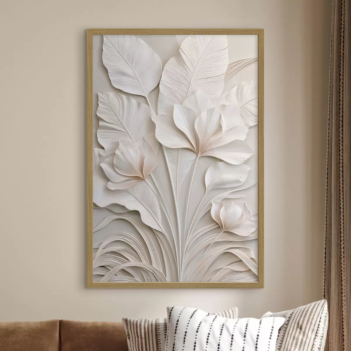 Poster Fleurs tropicales en bas-relief f50515