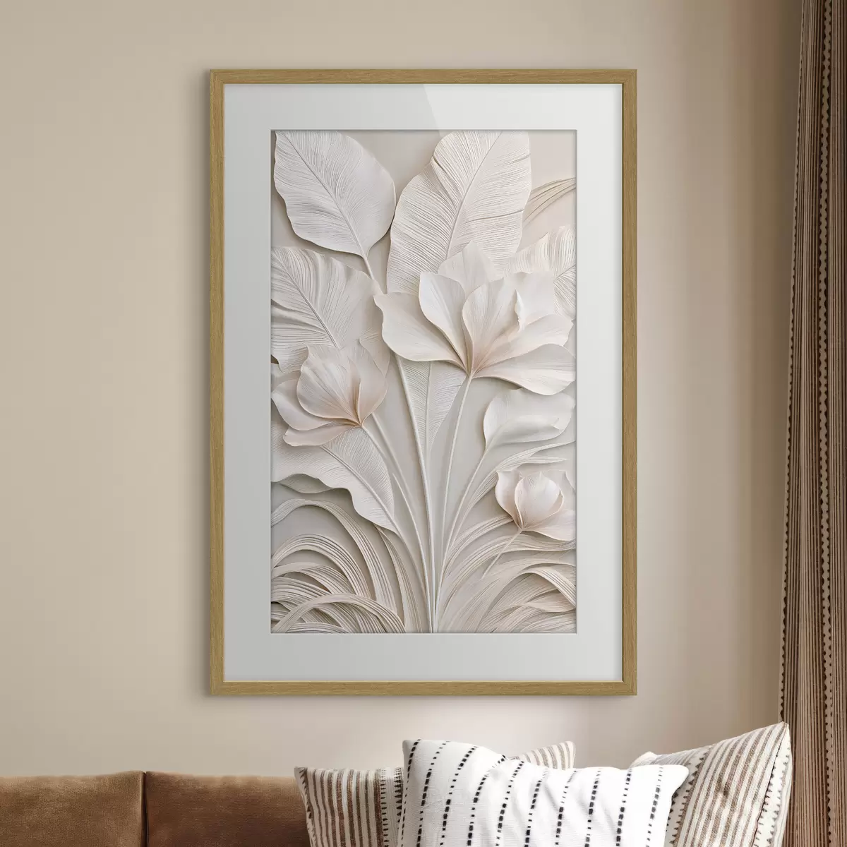 Poster Fleurs tropicales en bas-relief f50515