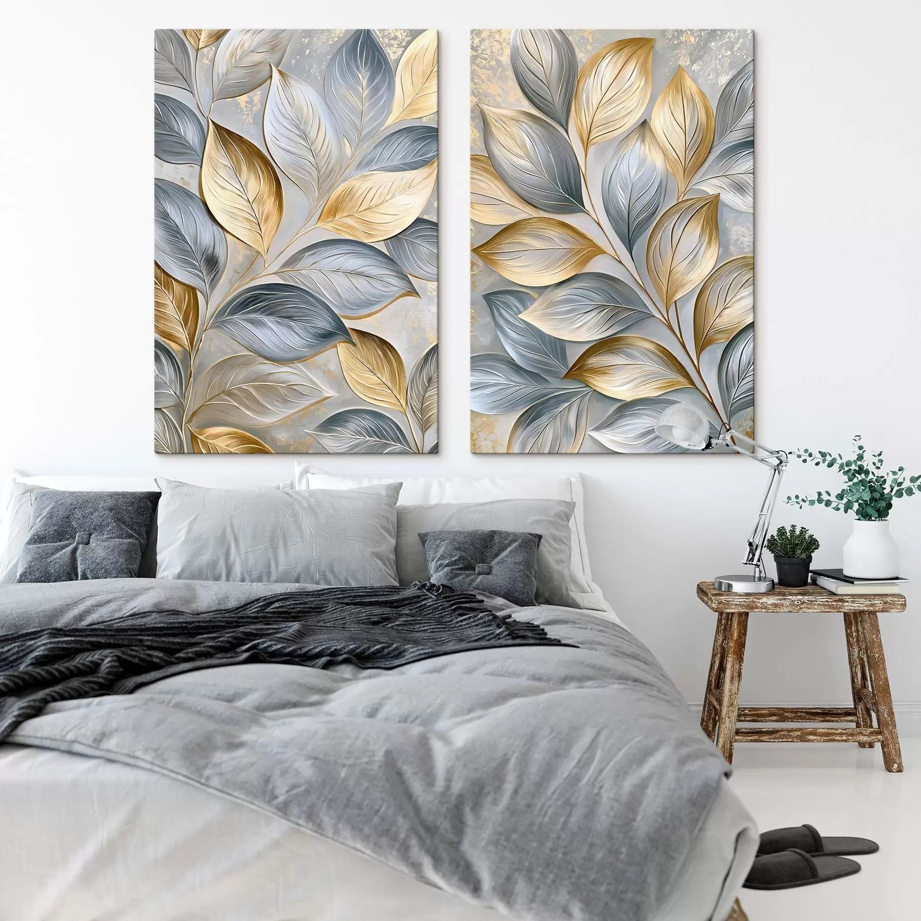 Tableau Feuilles pittoresques dans un style de peinture à l'huile m30930