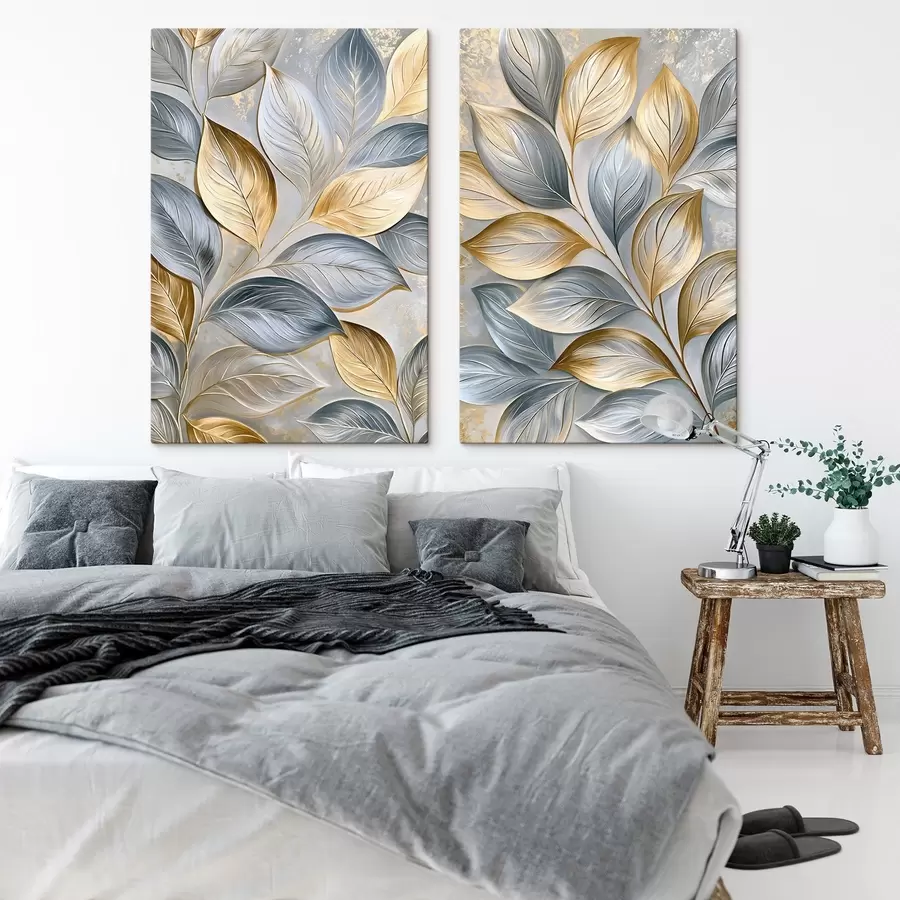 Tableau Feuilles pittoresques dans un style de peinture à l'huile m30930