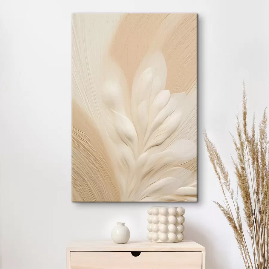 Tableau Une texture florale abstraite, délicate et aux tons clairs, sur un fond doux aux nuances de pêche s50626