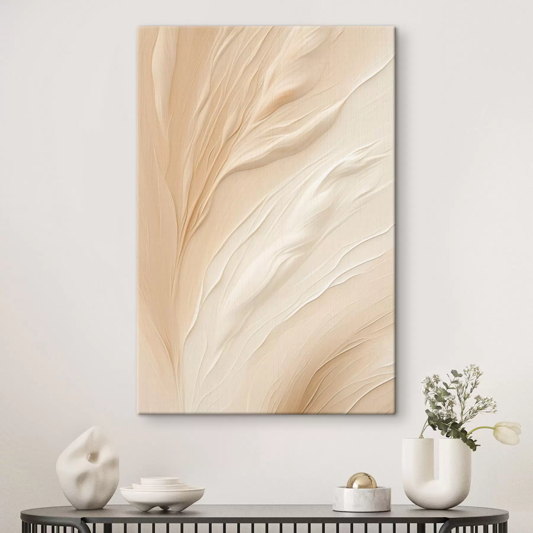 Tableau Une texture florale abstraite, délicate et aux tons clairs, sur un fond doux aux nuances de pêche s50627