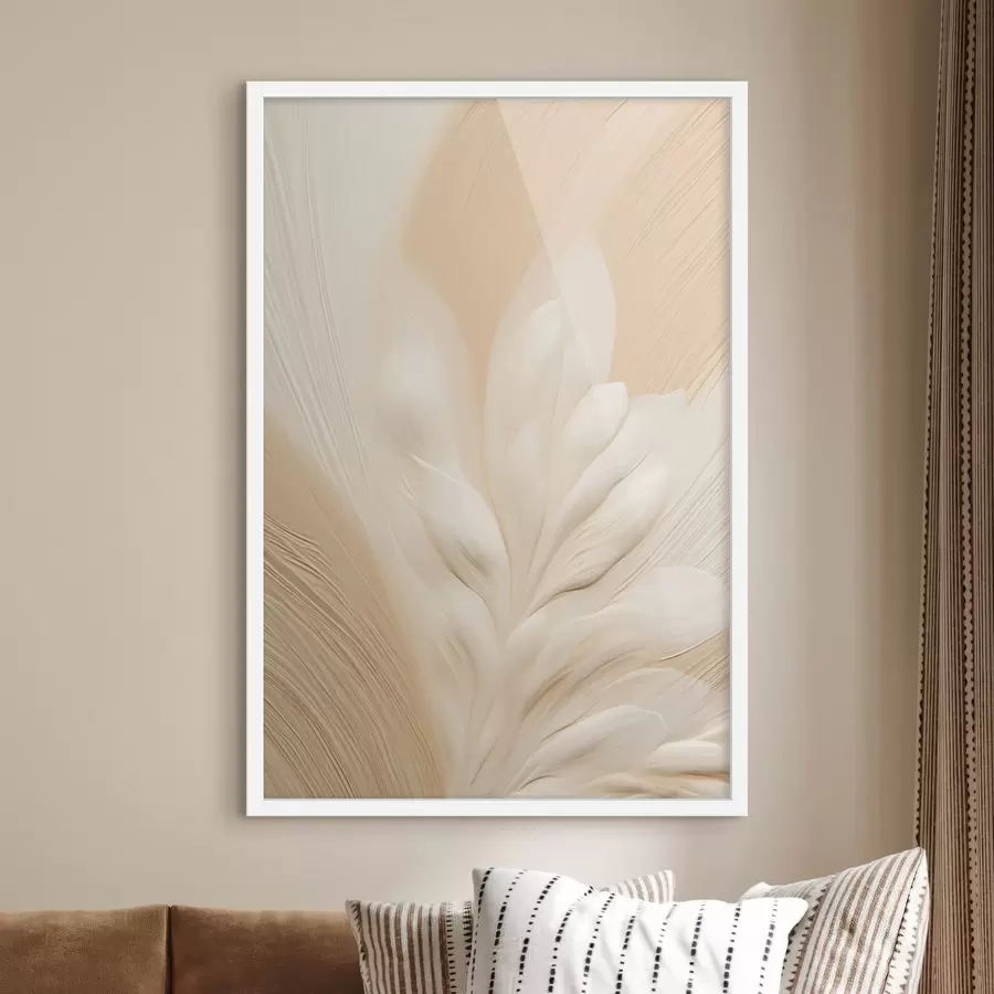 Papier peint Une texture florale abstraite, délicate et aux tons clairs, sur un fond doux aux nuances de pêche f50626