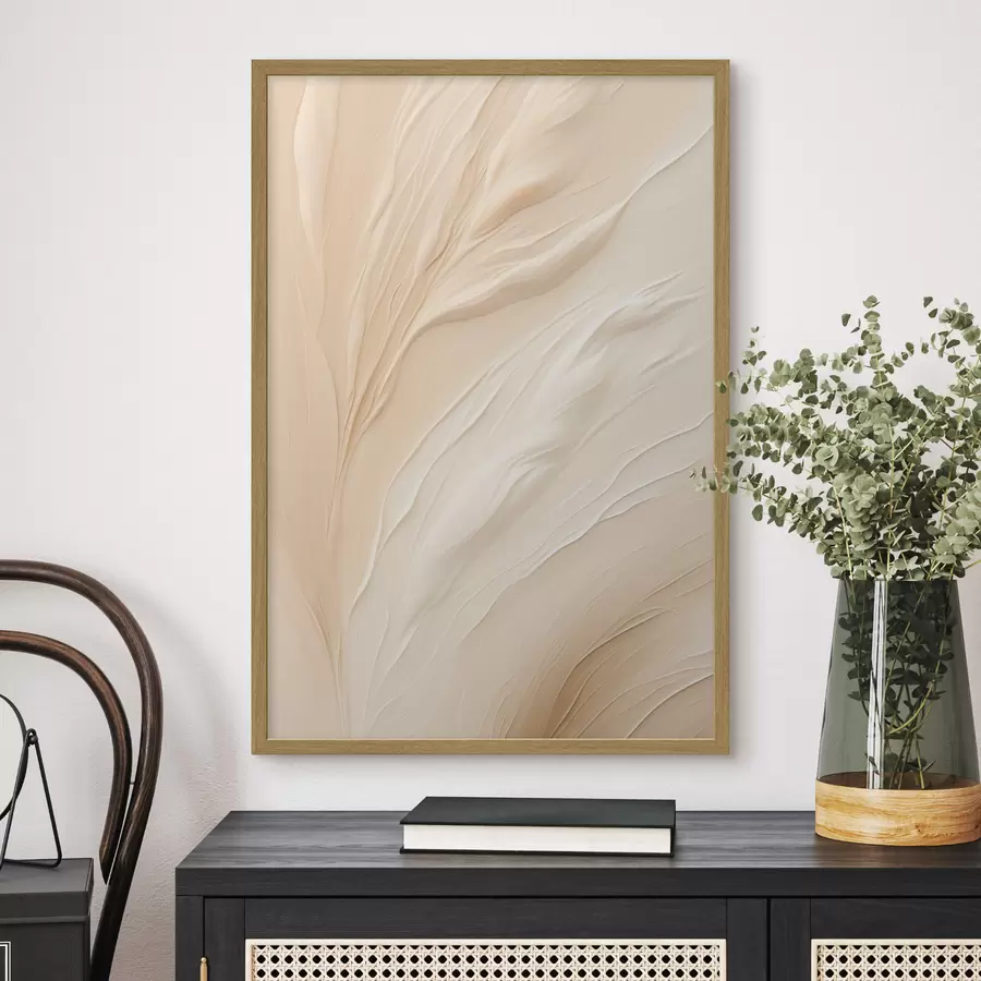 Papier peint Une texture florale abstraite, délicate et aux tons clairs, sur un fond doux aux nuances de pêche f50627