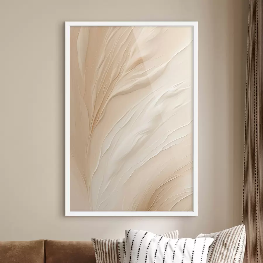 Papier peint Une texture florale abstraite, délicate et aux tons clairs, sur un fond doux aux nuances de pêche f50627