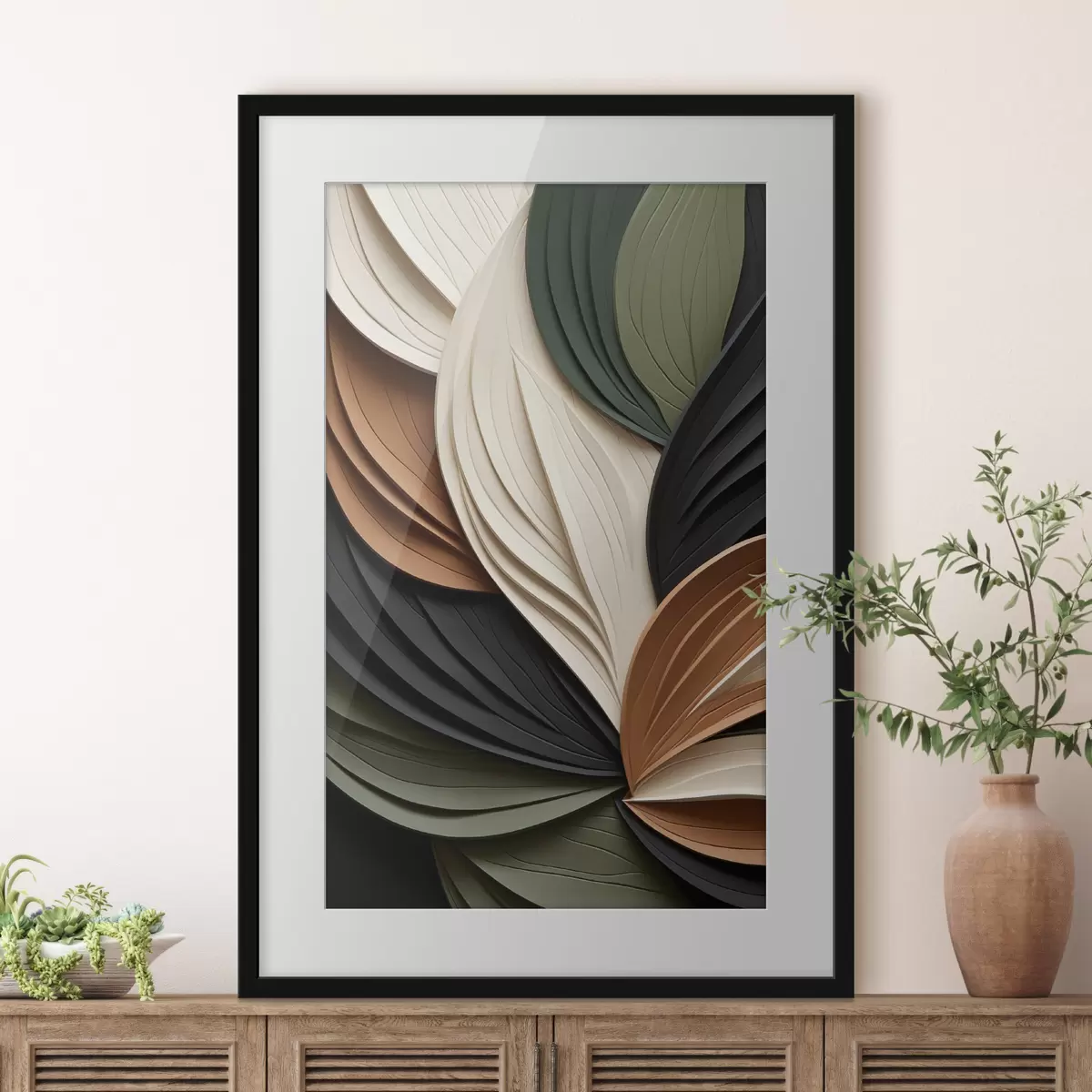 Poster Feuilles et profondeur f50631